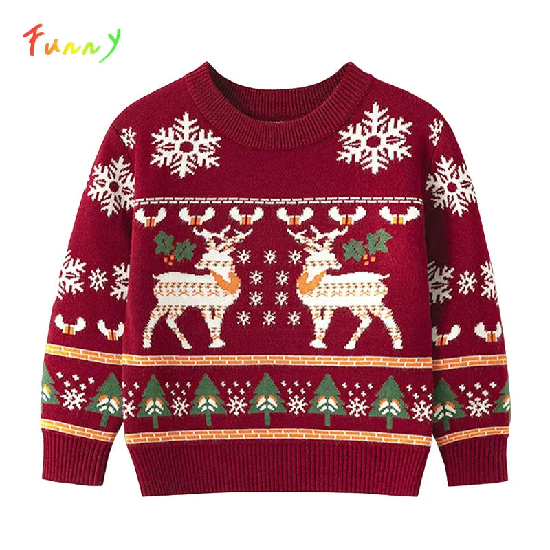 Pull de noel enfant coton